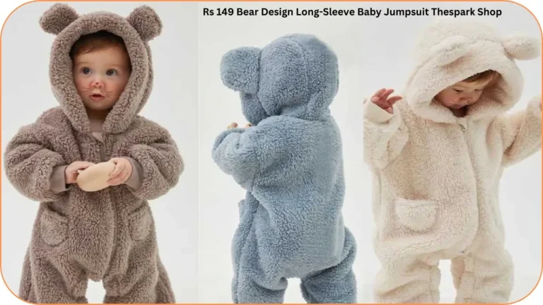 Rs 149 Bear Design Long-Sleeve Baby Jumpsuit from Thespark Shop